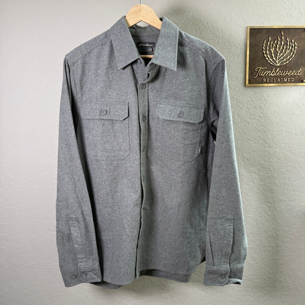 Eddie Bauer Gray Casual Button Down Shirt